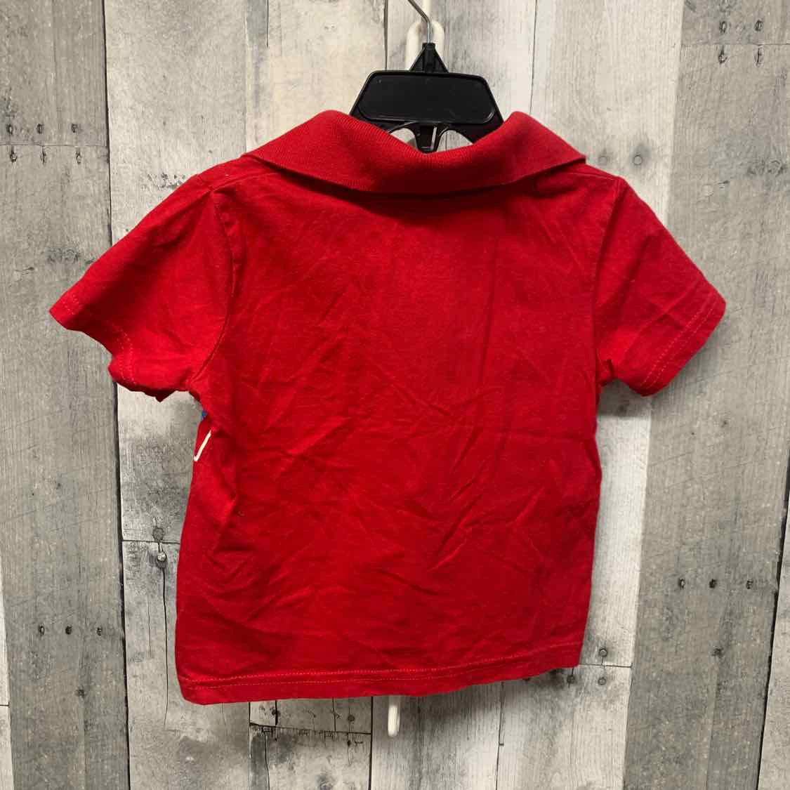 Size 2T Red Graphic Marvel Polo