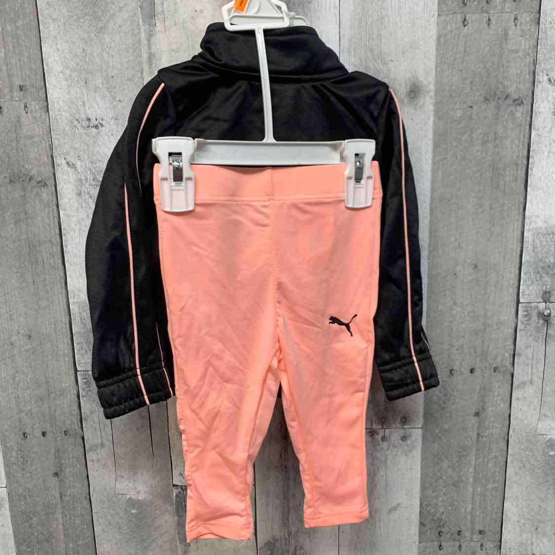 Size 12 Months Black/Pink Puma Jacket/Pants