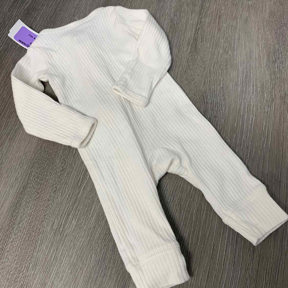 Size Preemie White Carter's Footy PJs
