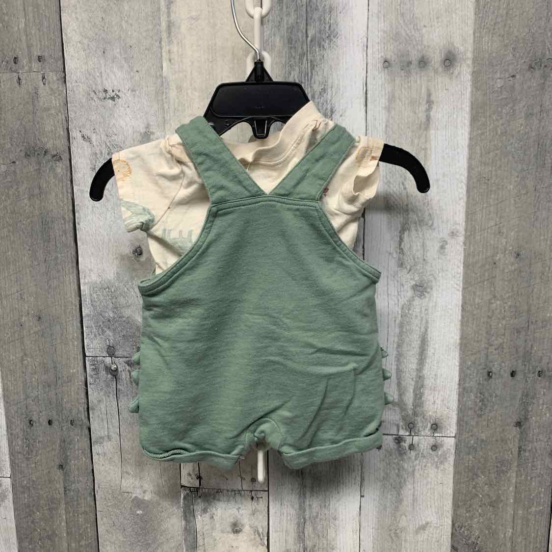 Size Newborn Tan/Green Carter's Shirt/Shorts