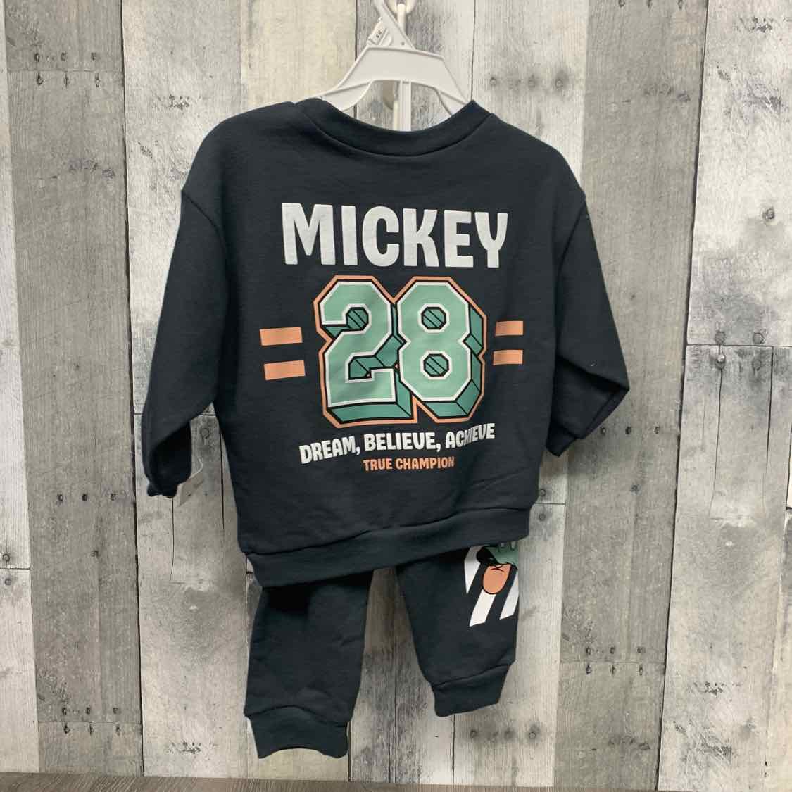 Size 12 Months Gray/Green Disney Shirt/Pants