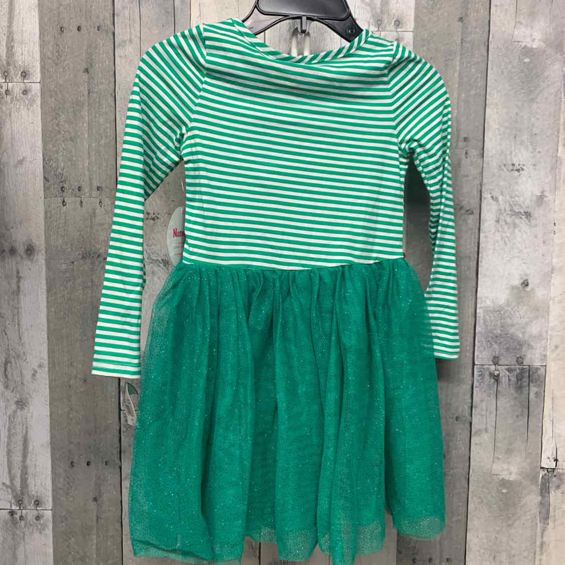 Size 6 Green/White Nannette LS Dress