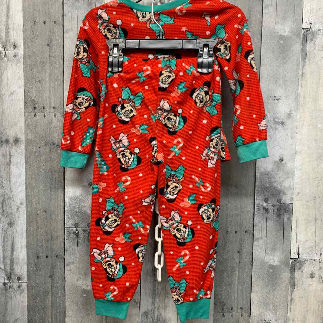 Size 4/5 Red/Green Disney 2pc PJs
