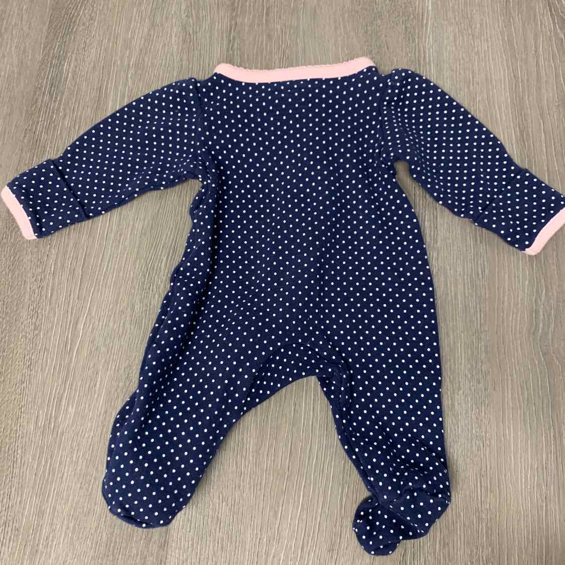Size Preemie Navy Print Simple Joys Footy PJs