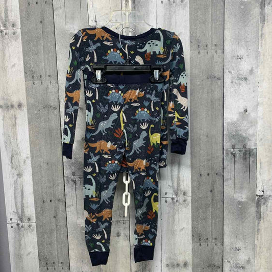 Size 3T Navy Print Little Sleepies 2pc PJs