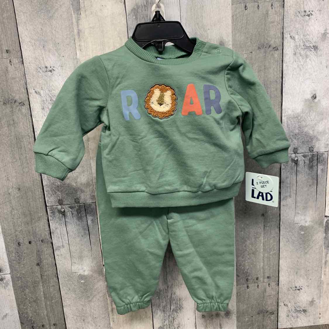 Size 6-9 Months Green/Blue Little Lad Sweats - 2pc