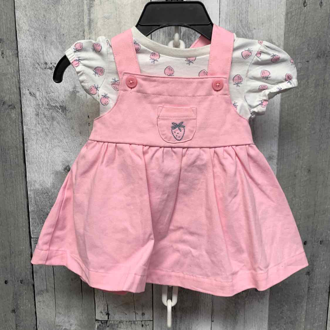 Size 0-3 Months White/Pink Child of Mine Shirt/Jumper