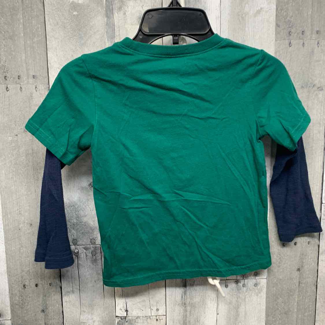Size 4T Green/Navy Children's Place Long Sleeve Shirt
