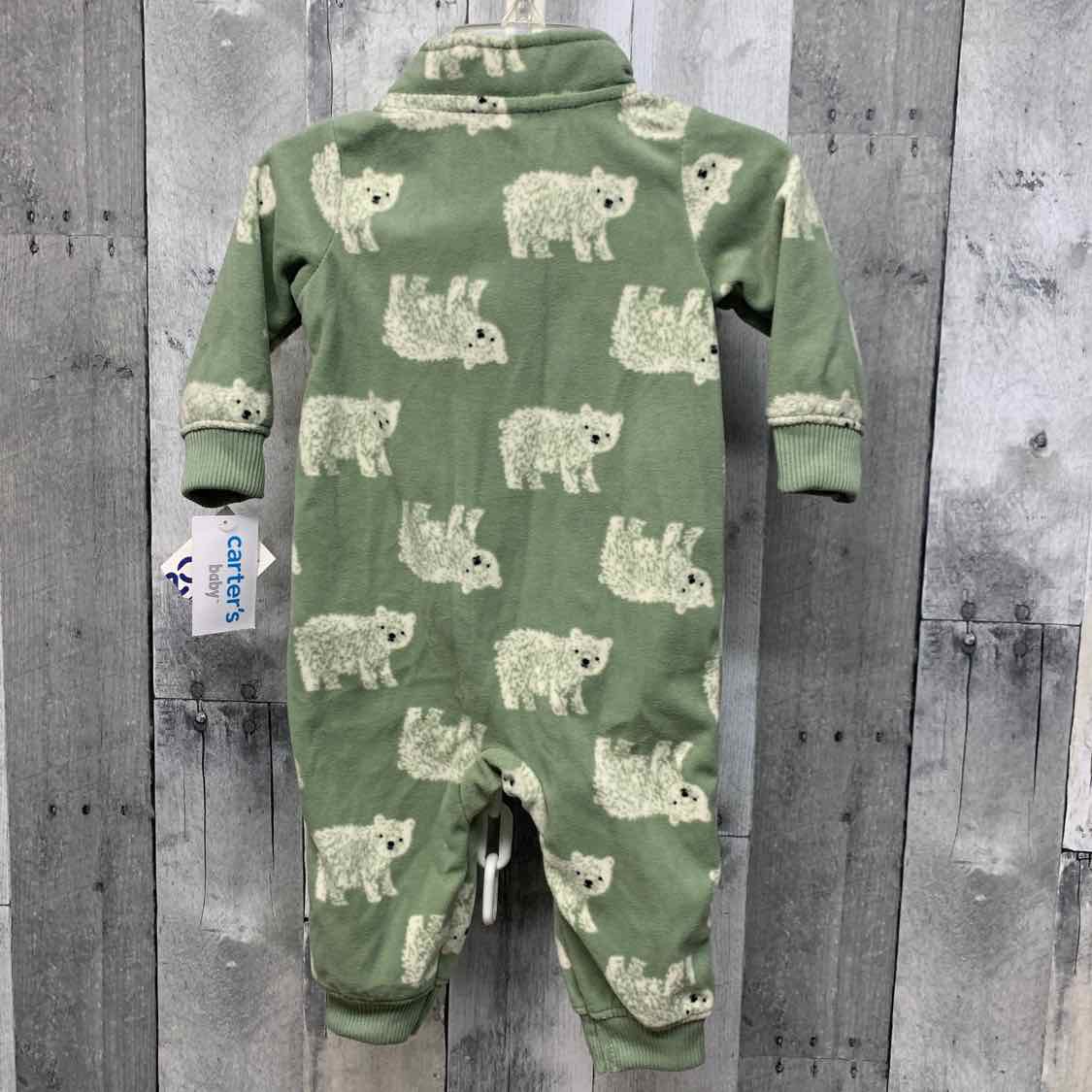Size 6 Months Green Print Carter's Romper