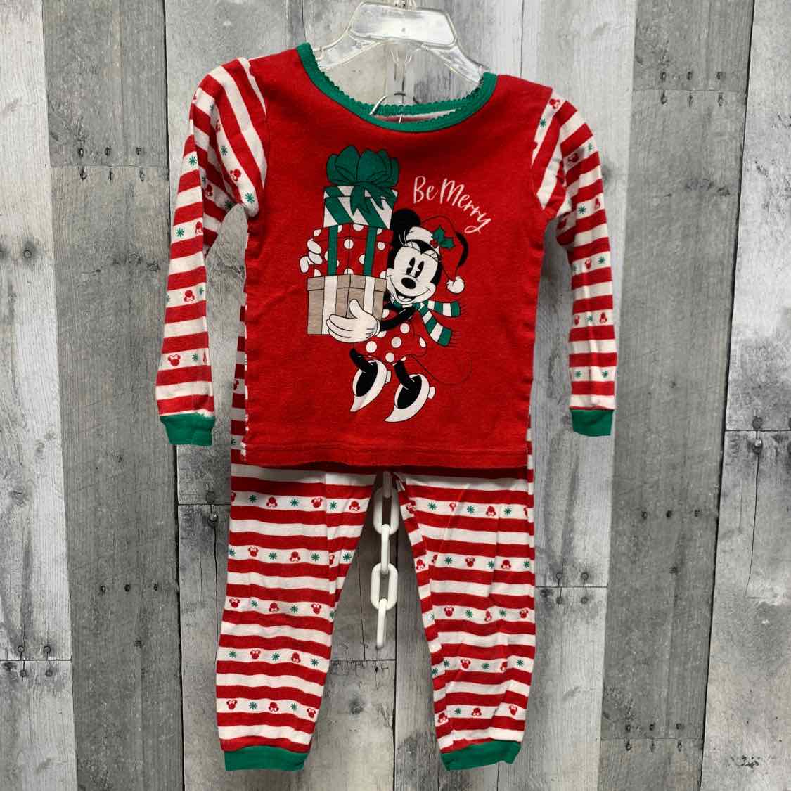 Size 3T Red/White Disney 2pc PJs