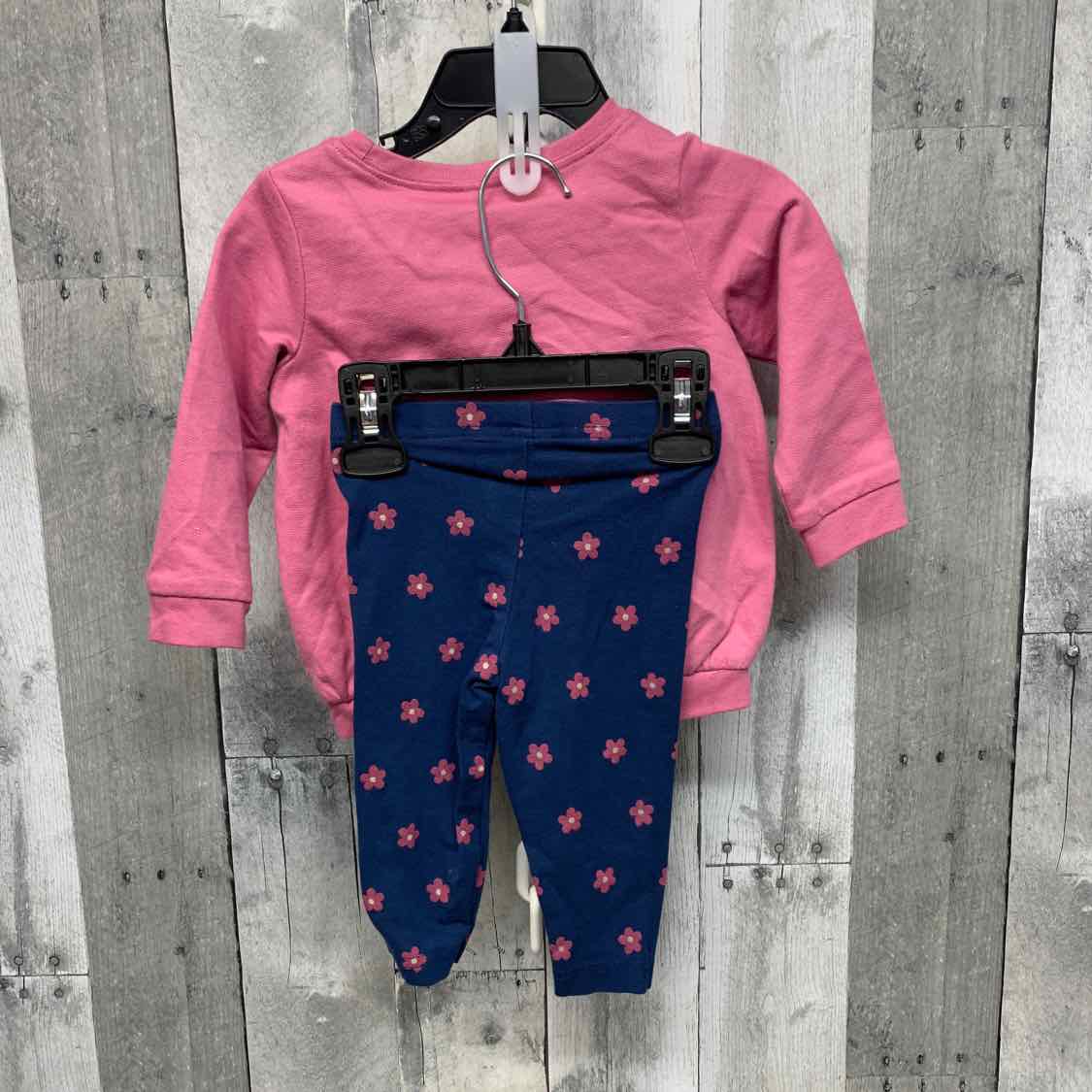 Size 9 Months Pink/Navy Just One You Shirt/Pants