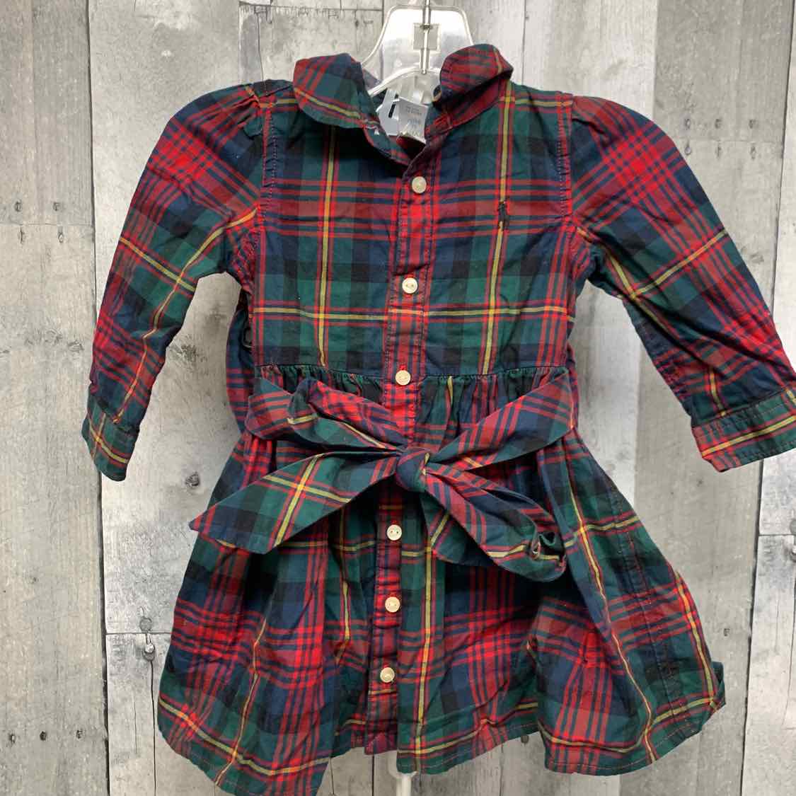 Size 9 Months Red/Green Ralph Lauren 2pc Dress