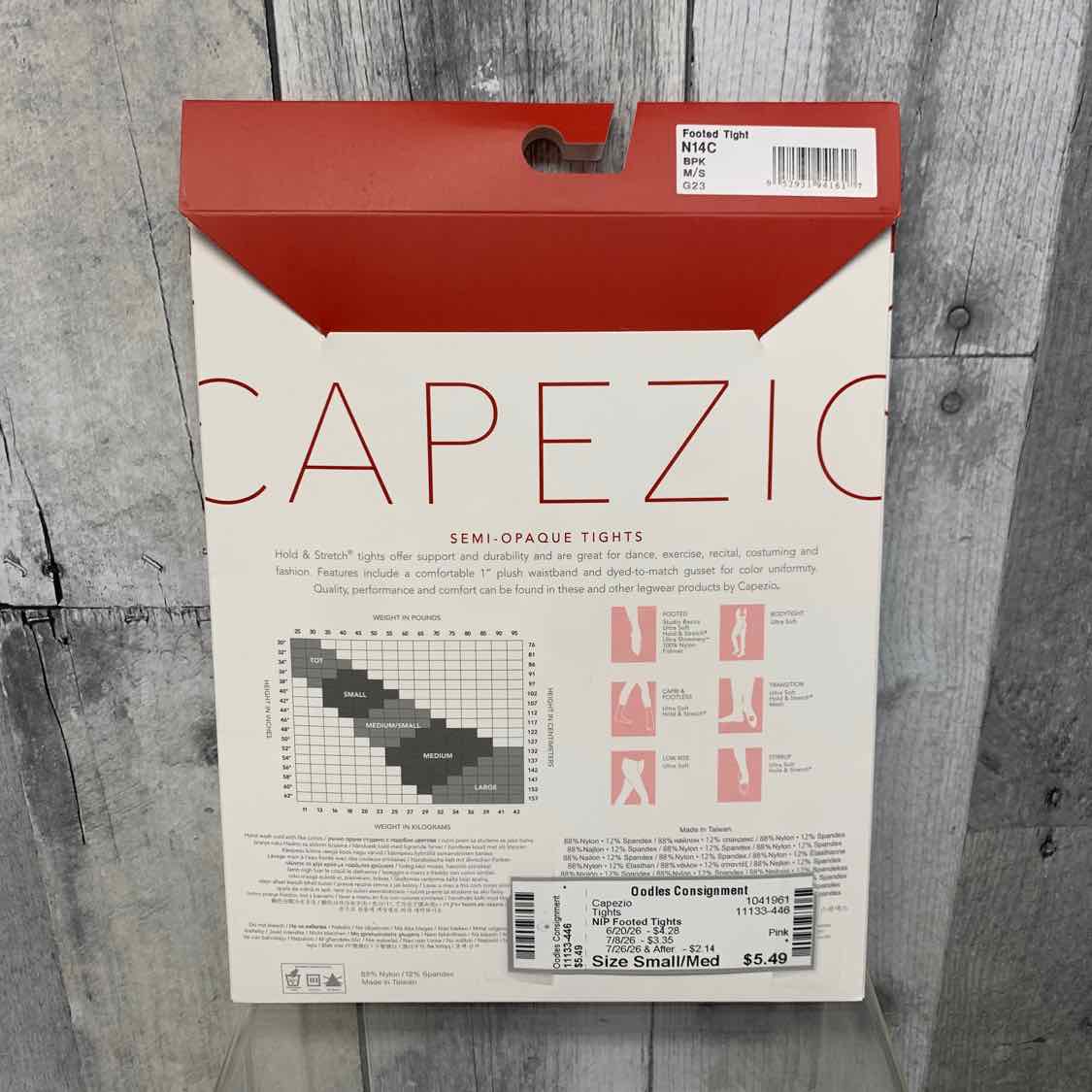 Size Small/Med Pink Capezio Tights
