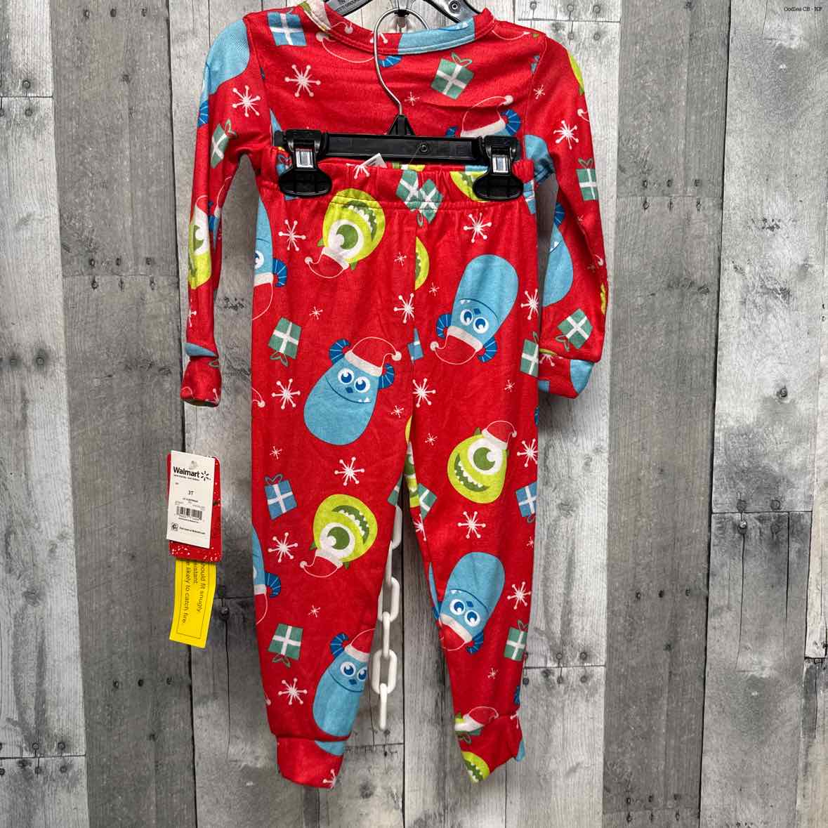 Size 3T Red/Green Disney 2pc PJs