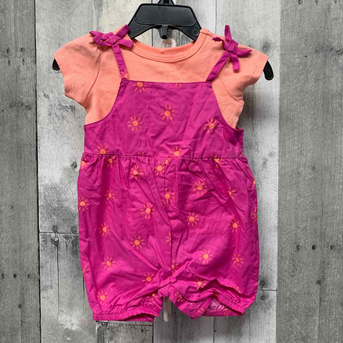 Size 3 Months Orange/Purple Just One You Shirt/Shorts