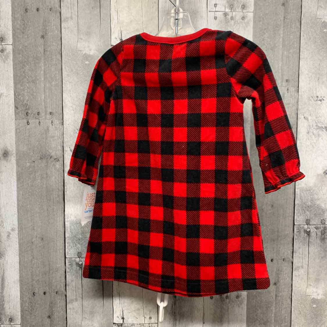 Size 18 Months Red Plaid Just One You Nightgown