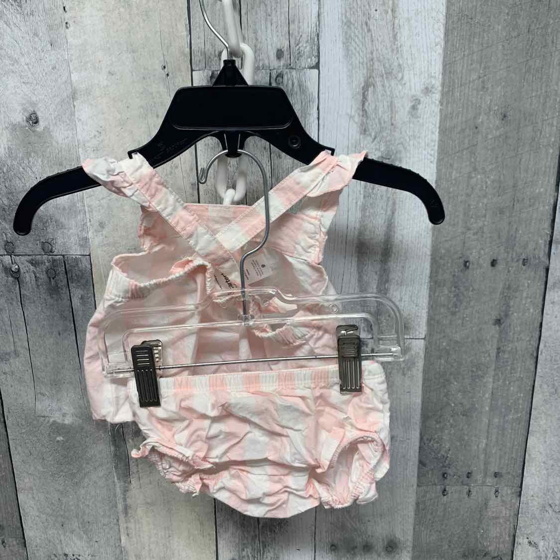 Size 0-3 Months Pink Striped Child of Mine Shirt/Shorts