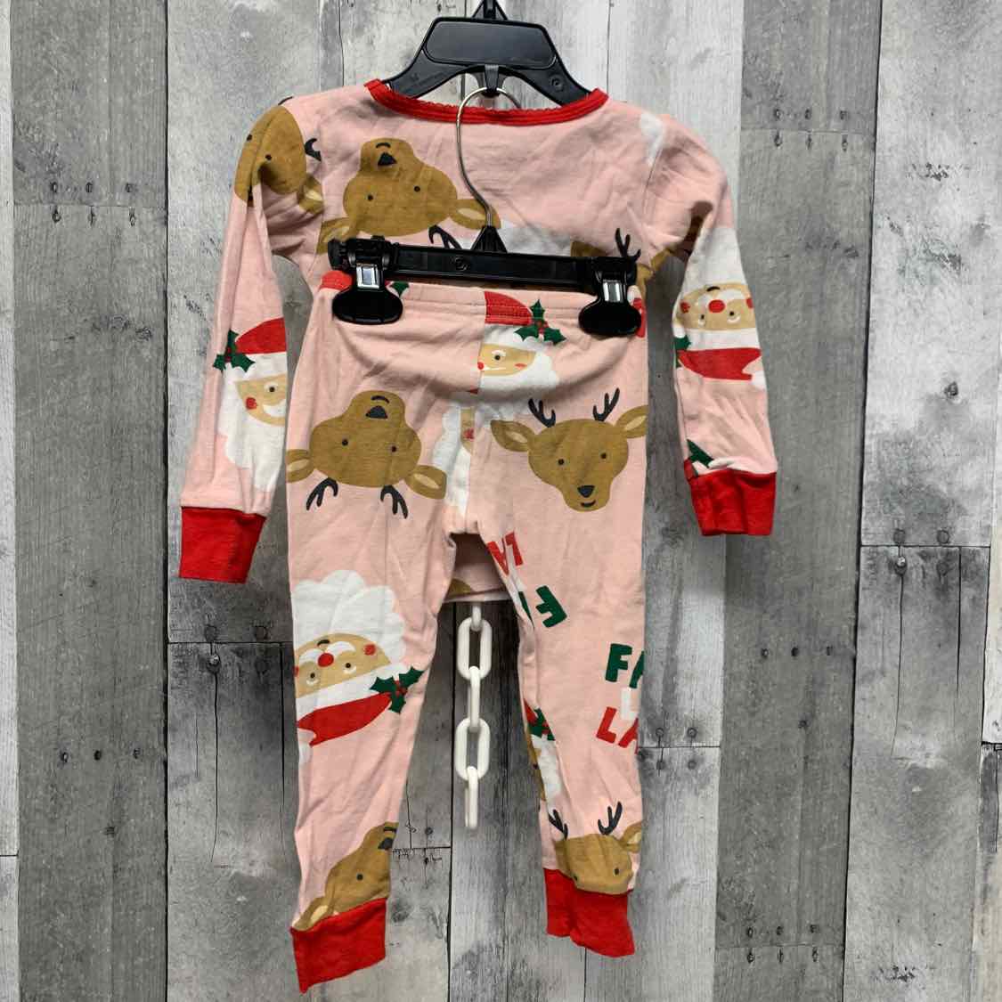 Size 2T Pink Print Carter's 2pc PJs