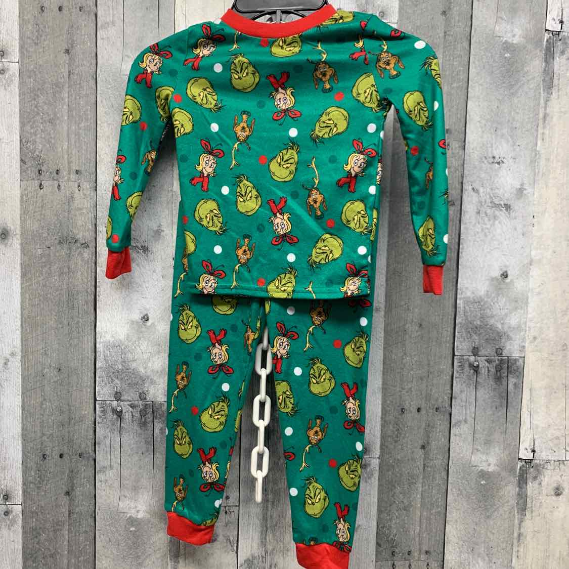 Size 4T Green Graphic Dr Seuss 2pc PJs