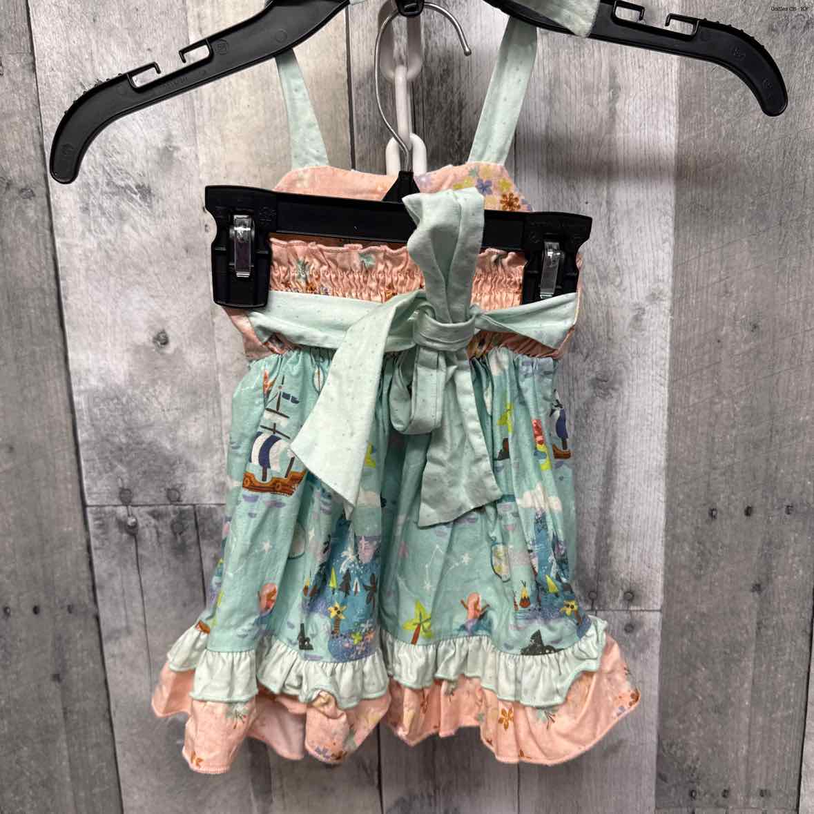 Size 6-9 Months Blue/Pink Boutique Brand Dress