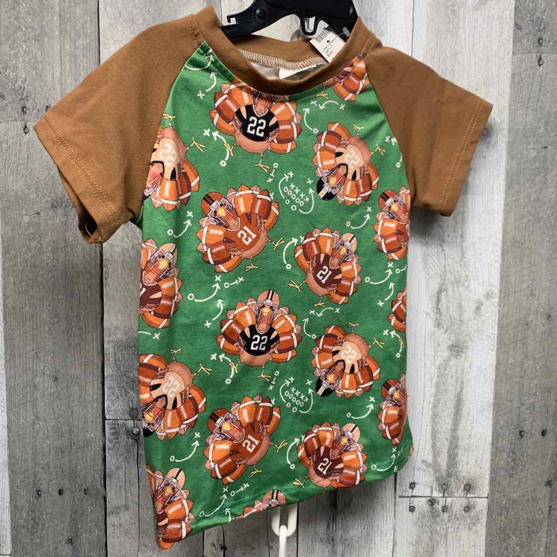 Size 12-18 Months Green/Brown Boutique Brand T Shirt