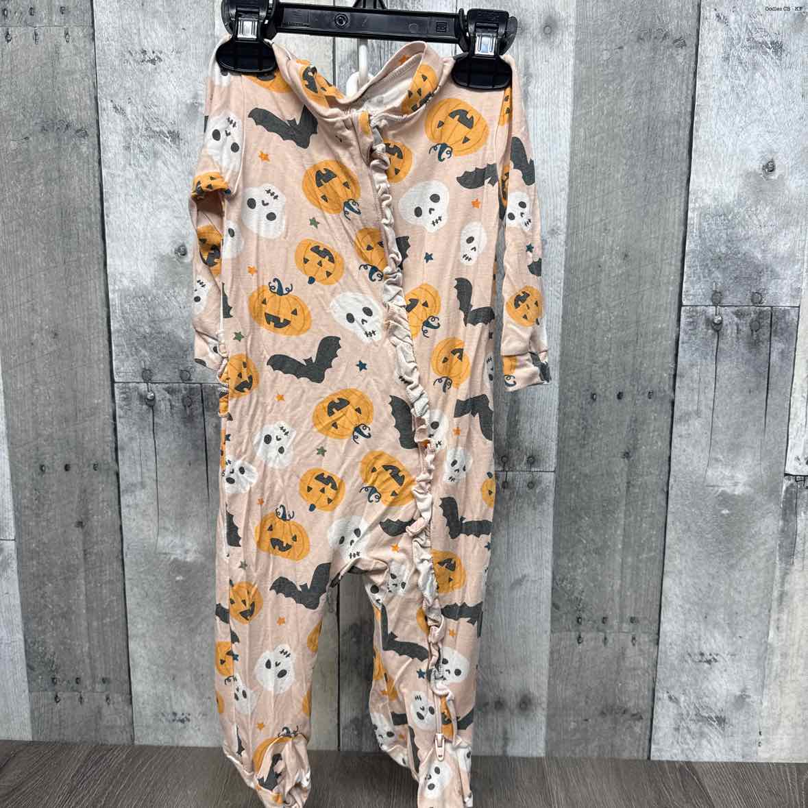 Size 3-6 Months Pink Print Bamboo Footy PJs