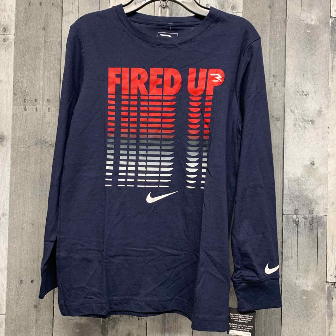 Size Medium Navy/Red Sport Brand Long Sleeve Shirt