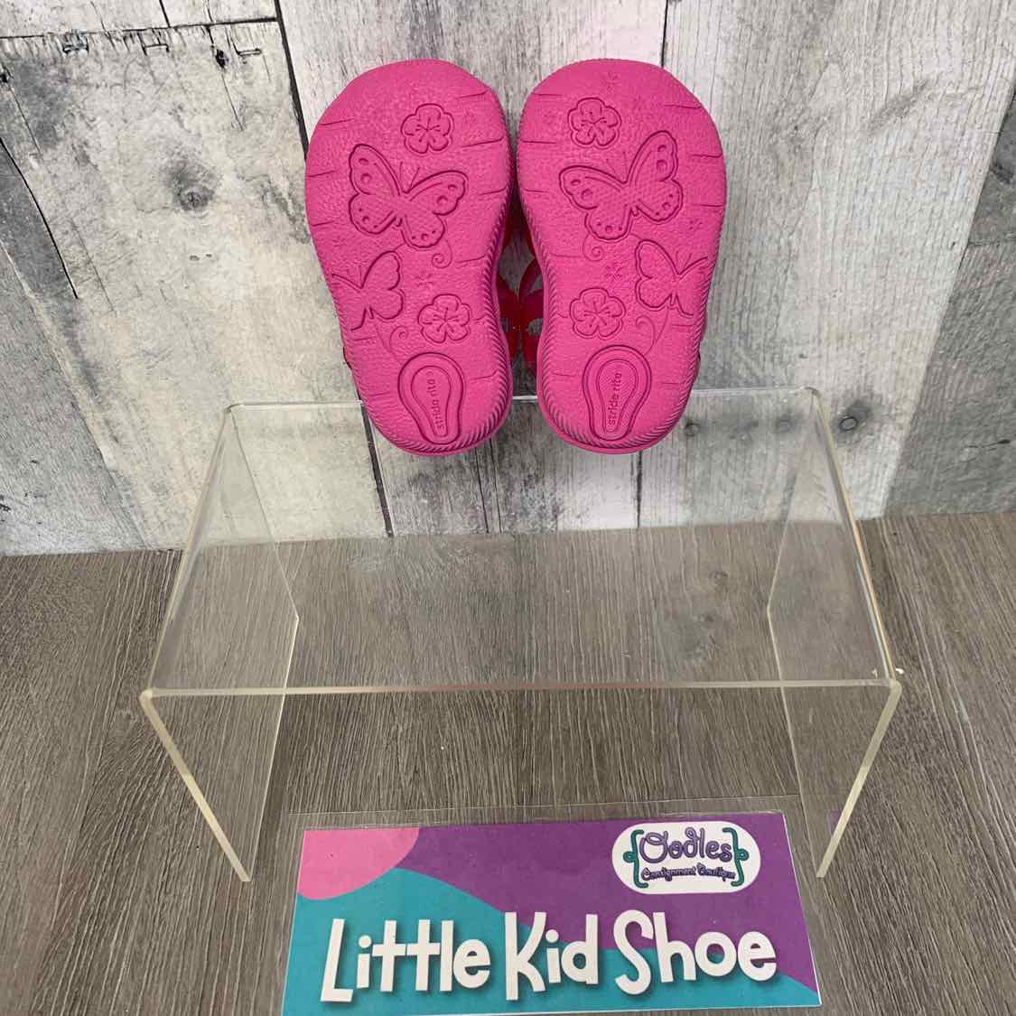 Size 1 Pink/Silver Stride Rite Sandals