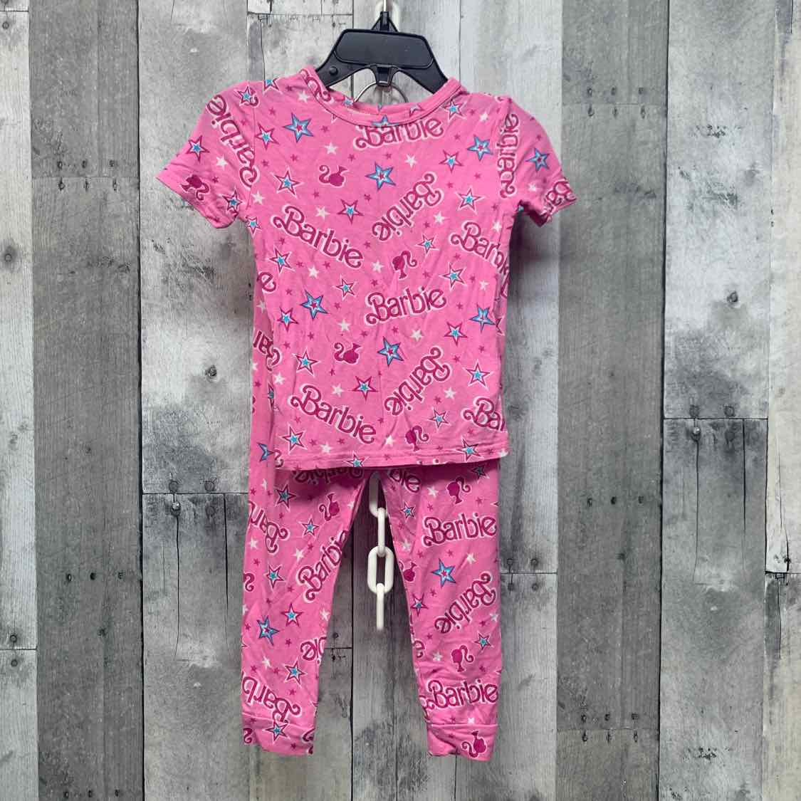 Size 18 Months Pink Print Barbie 2pc PJs