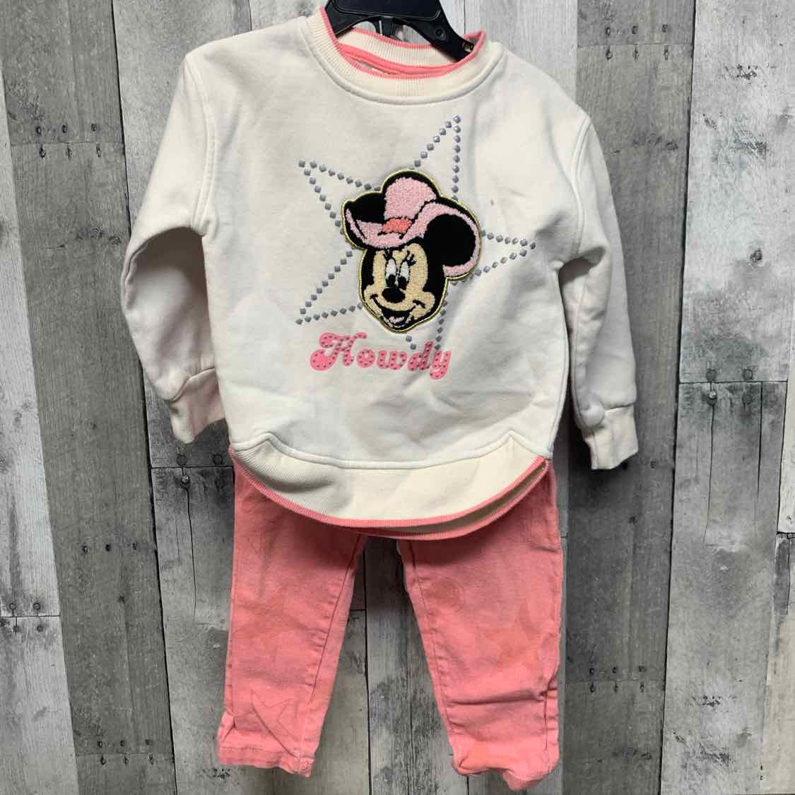 Size 3T White/Pink Disney Jacket/Pants
