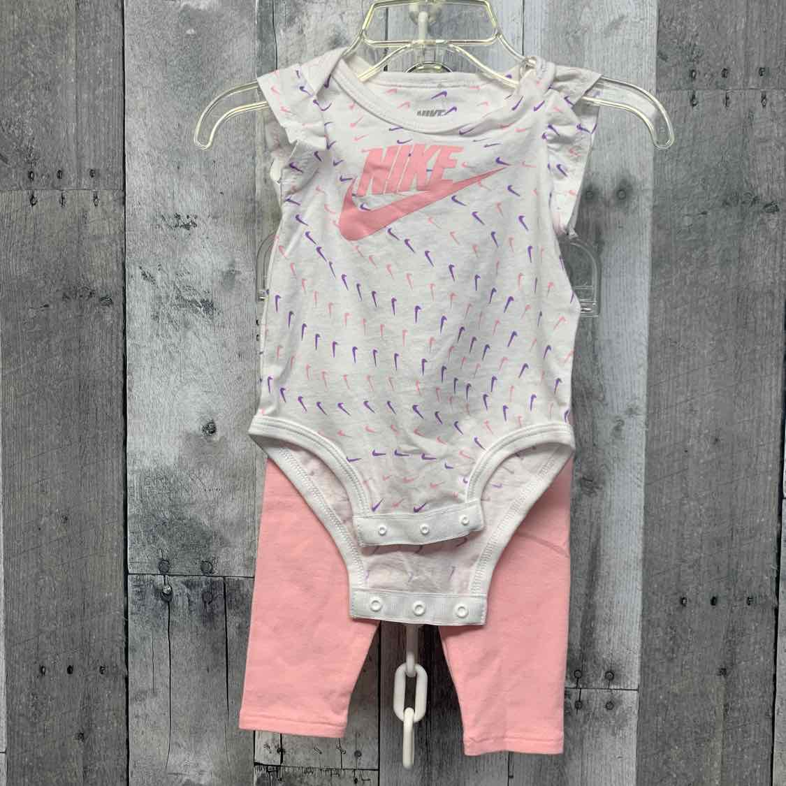 Size 3 Months White/Pink Sport Brand Shirt/Pants