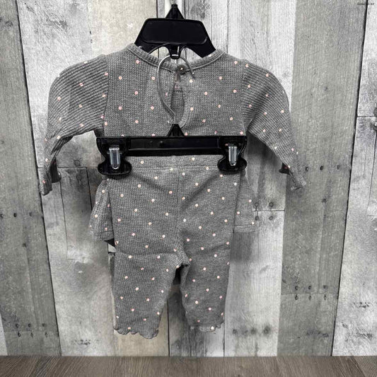 Size 3 Months Gray/Pink Carter's Shirt/Leggings - OodlesCB