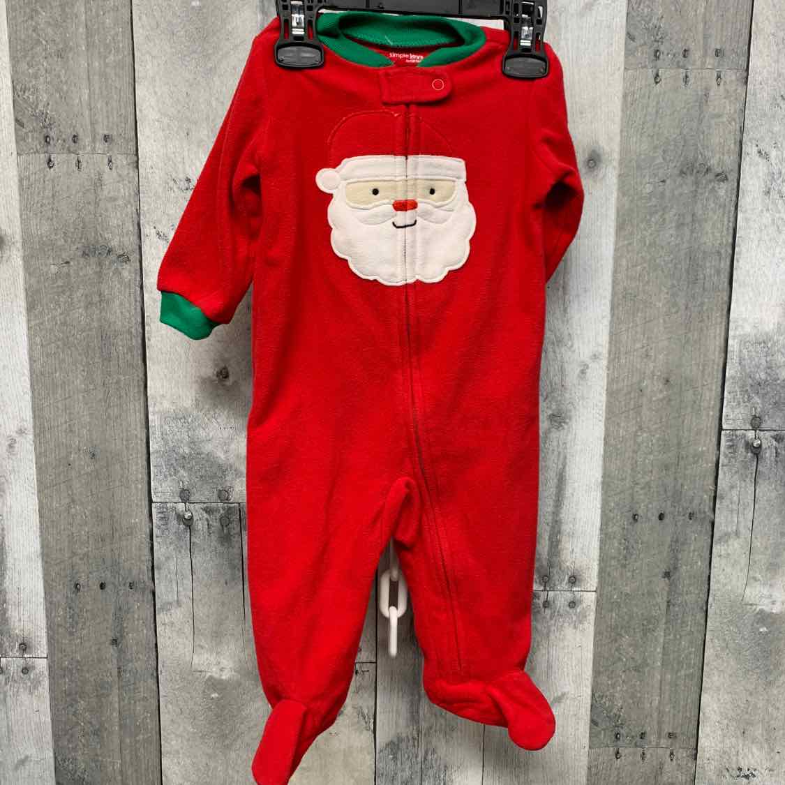 Size 3-6 Months Red Graphic Simple Joys Footy PJs