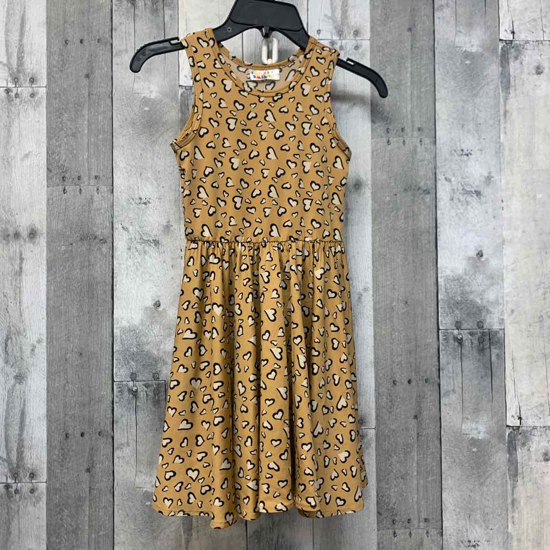 Size 3/4 Tan Print Dot Dot Smile Dress