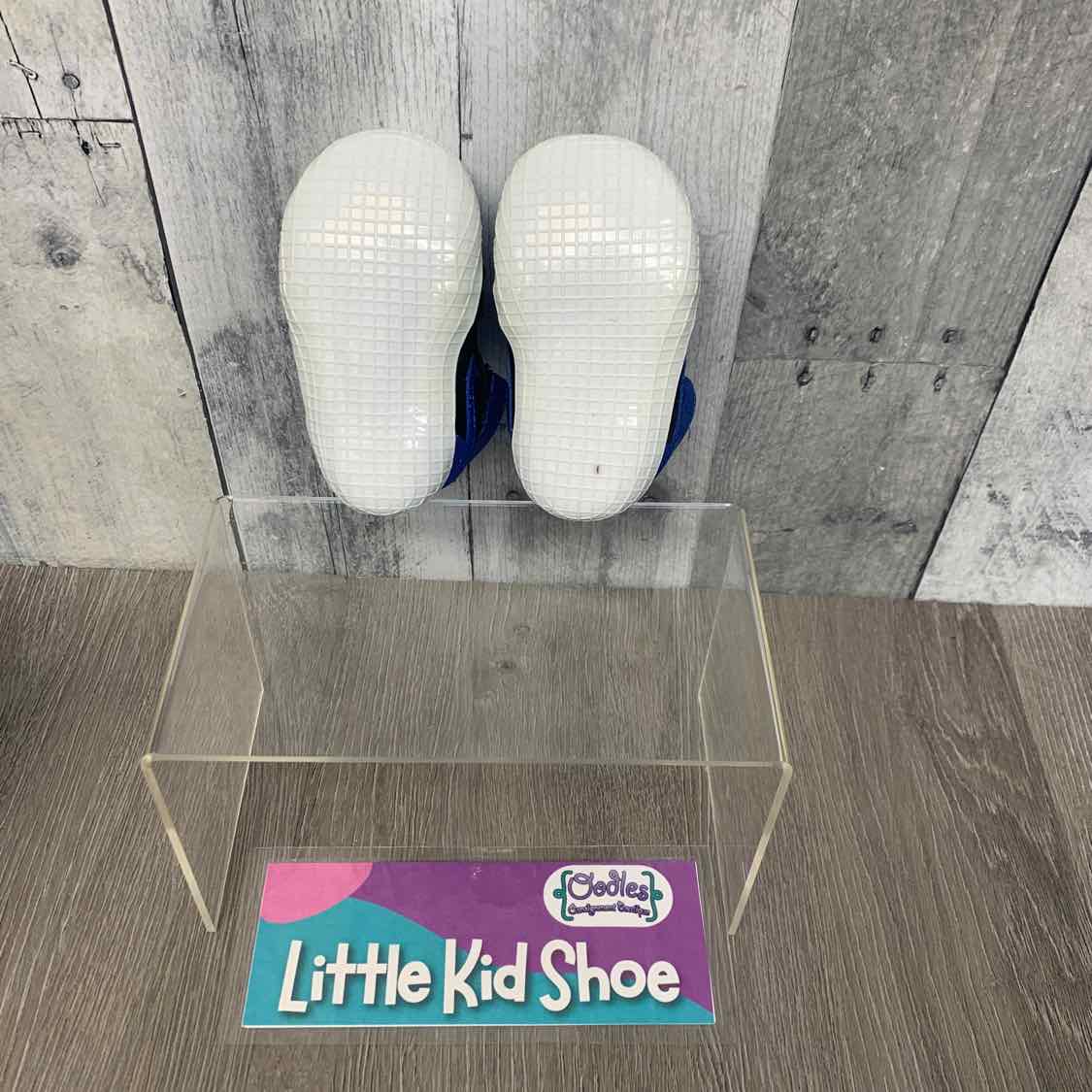 Size 3 Blue/Black Sport Brand Soft Sole Shoes