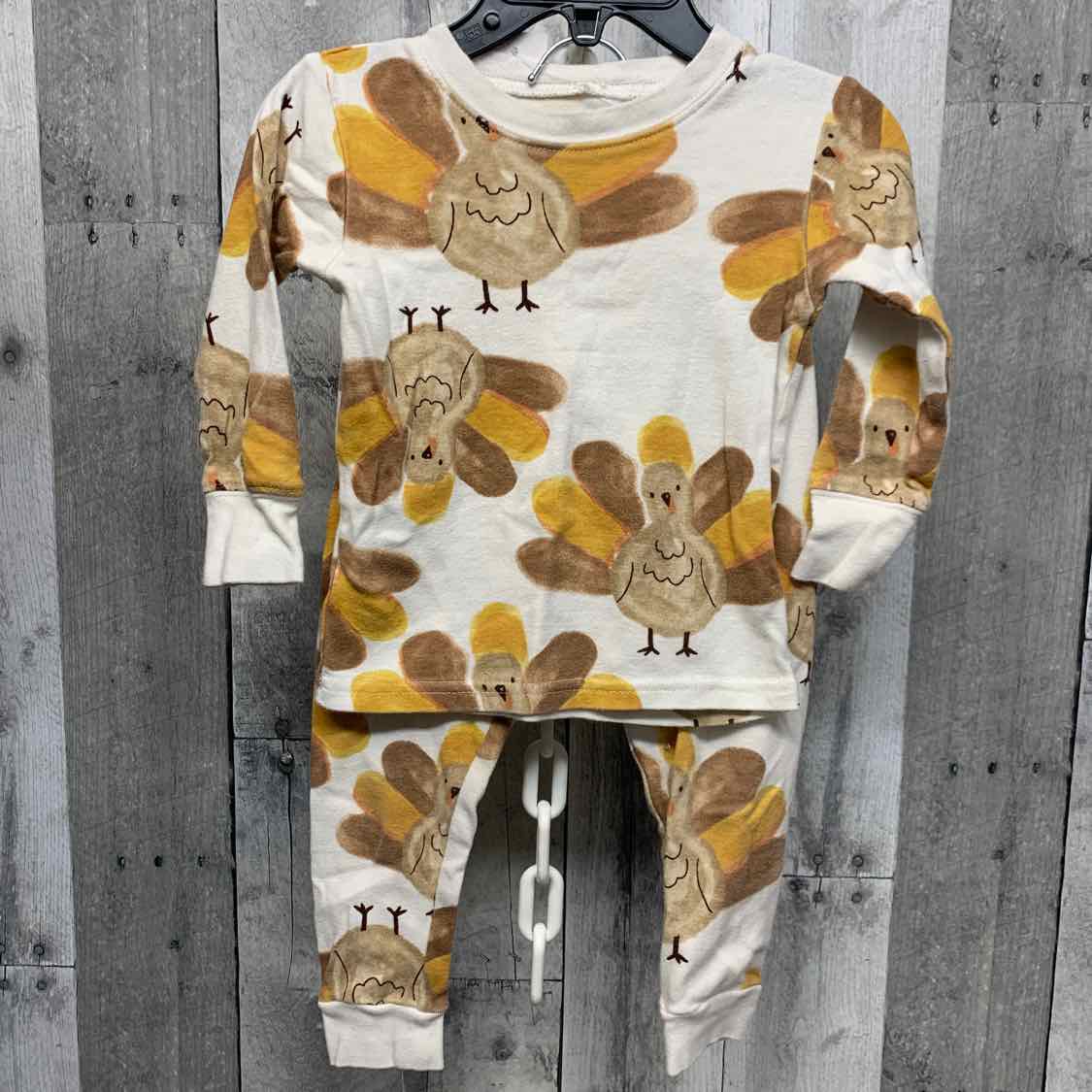 Size 18 Months Ivory Print Child of Mine 2pc PJs