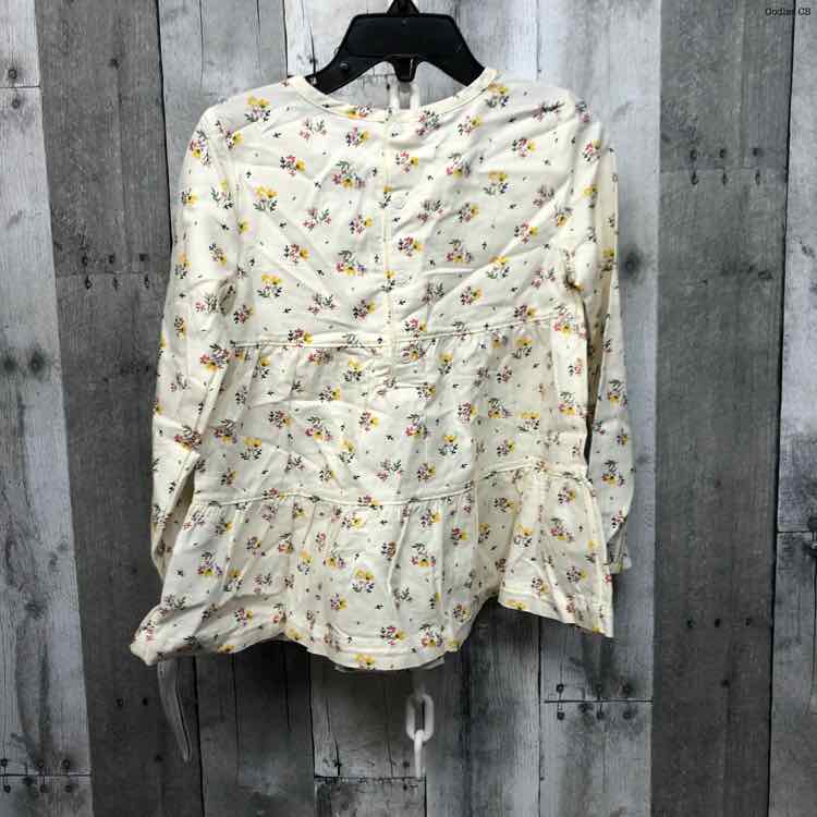 Size 3T Ivory Print Simple Joys Long Sleeve Shirt
