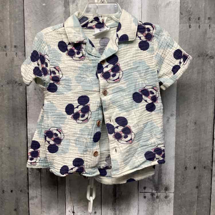Size 2T Blue/Navy Disney Shirt/Shorts
