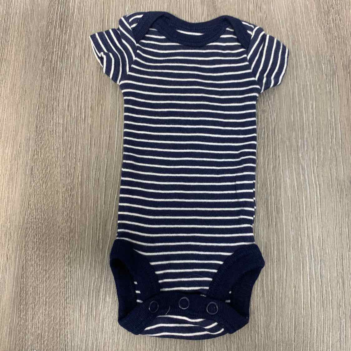 Size Preemie Navy Striped Precious First Bodysuit