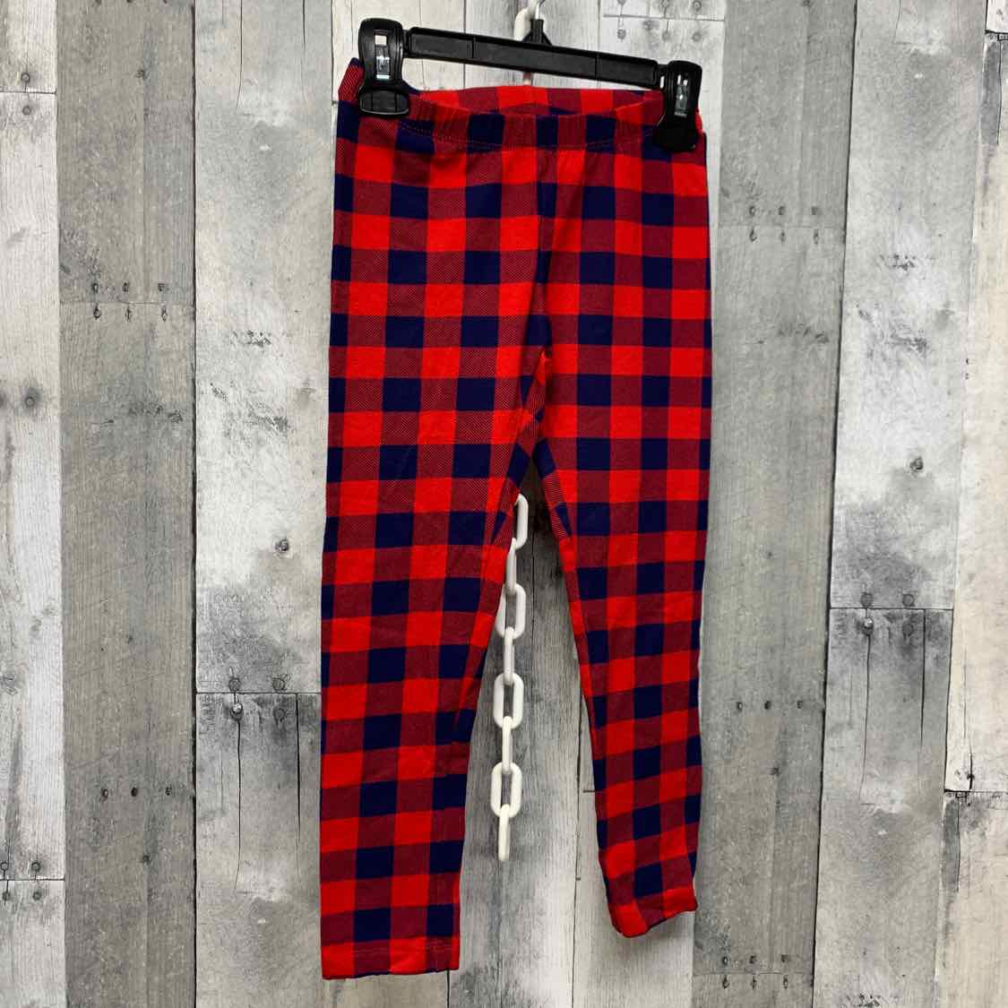 Size 6 Red Plaid Cat & Jack Leggings