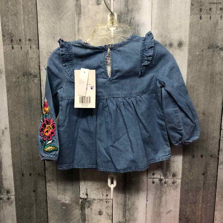 Size 18 Months Denim Crown & Ivy Long Sleeve Shirt