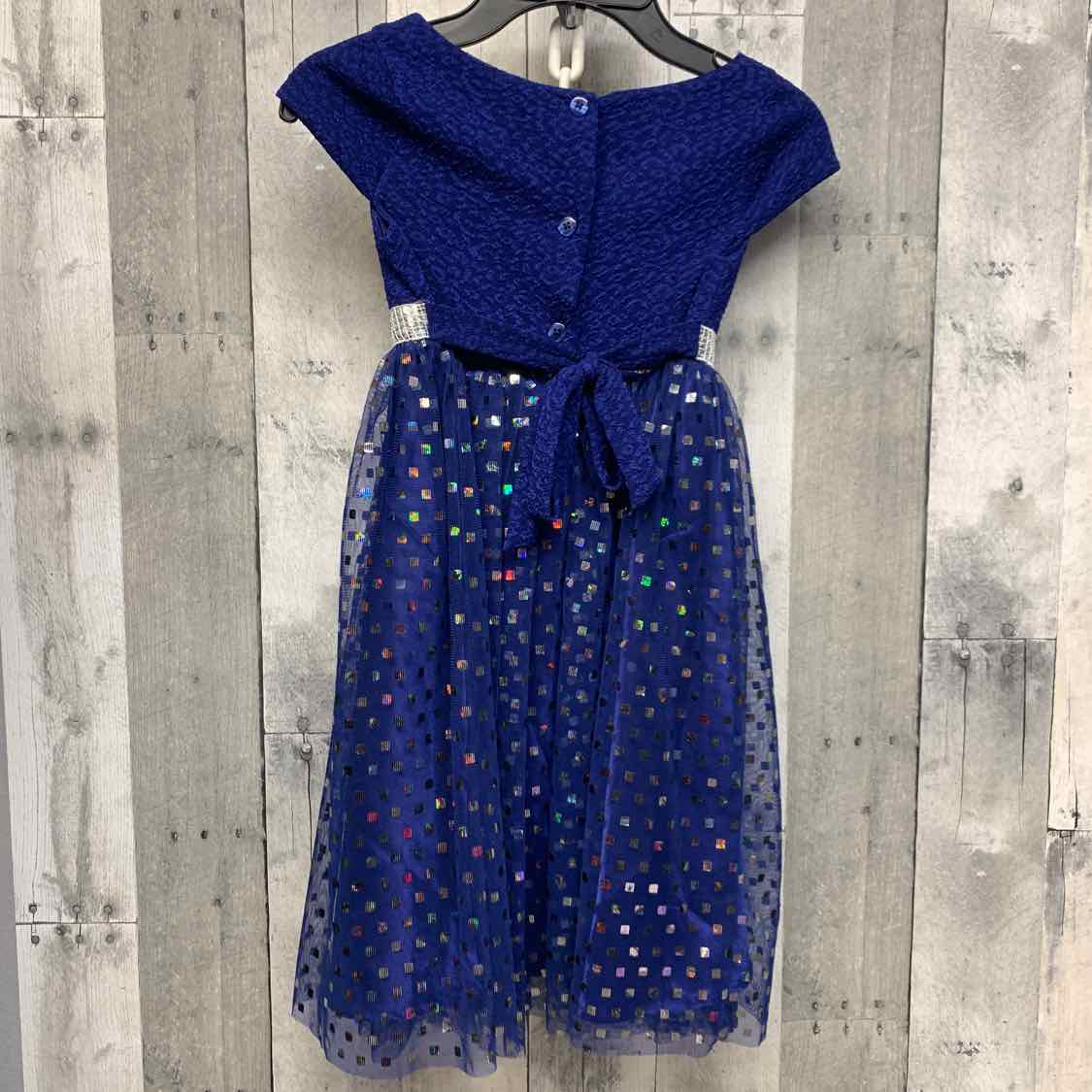 Size 6 Blue/Silver Mid Brand Dress - Party