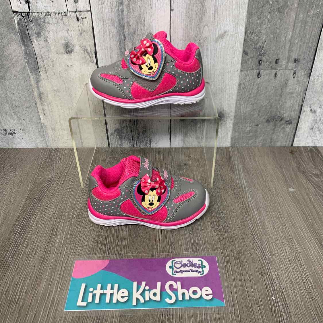 Size 5 Gray/Pink Disney Sneakers