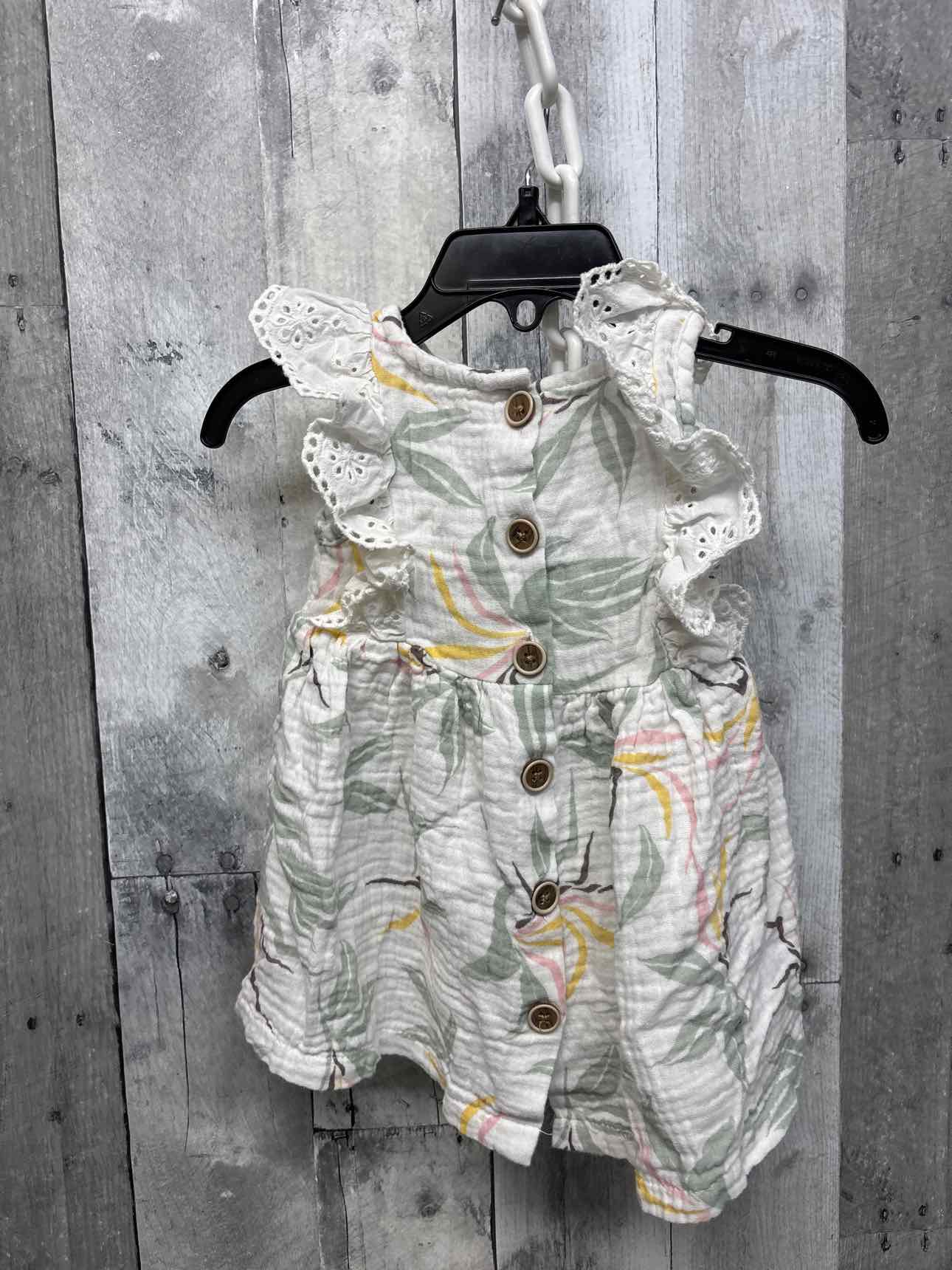 Size 6-9 Months White/Green Jessica Simpson Dress