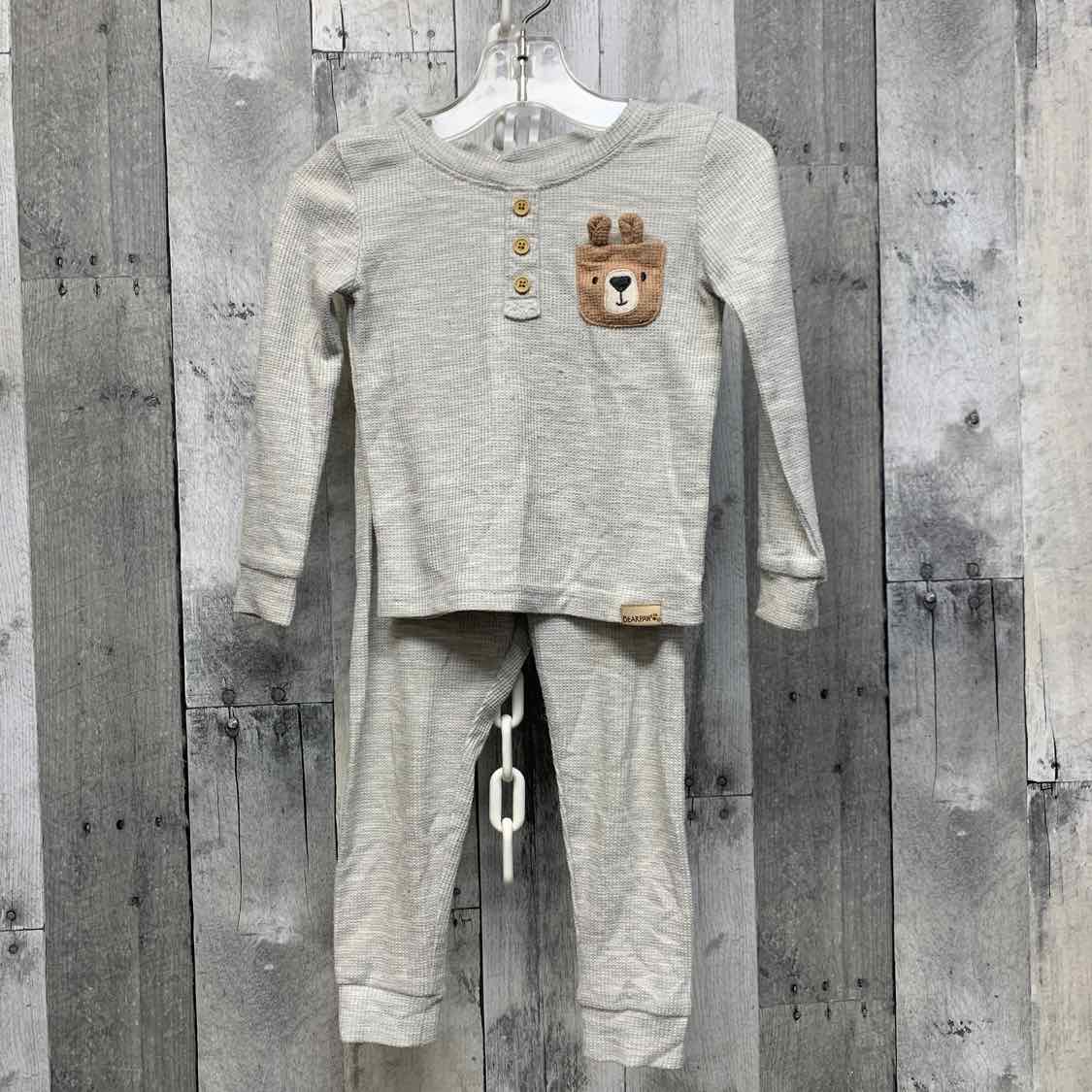 Size 2T Gray BearPaw 2pc PJs