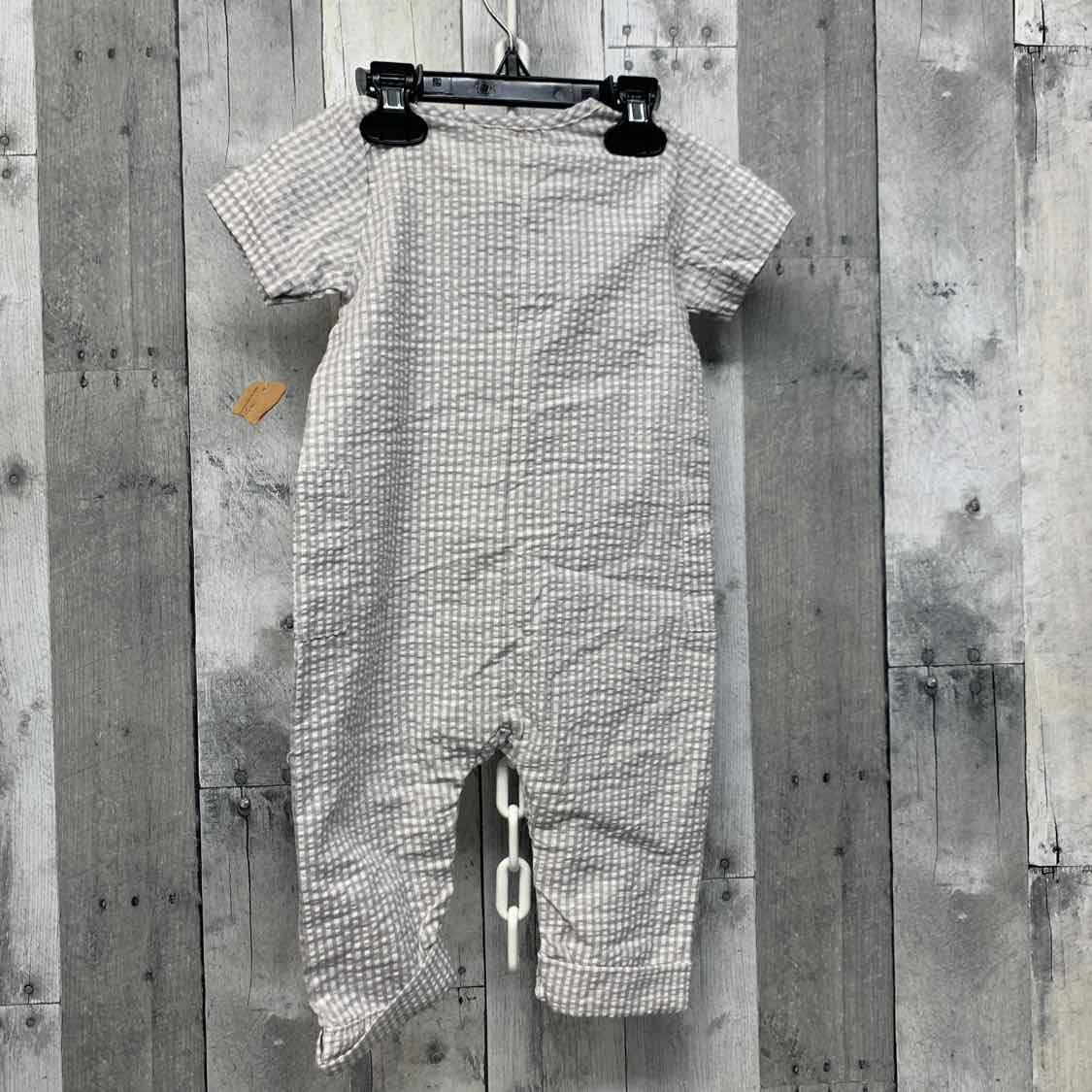 Size 12 Months Gray Striped B Brand Romper