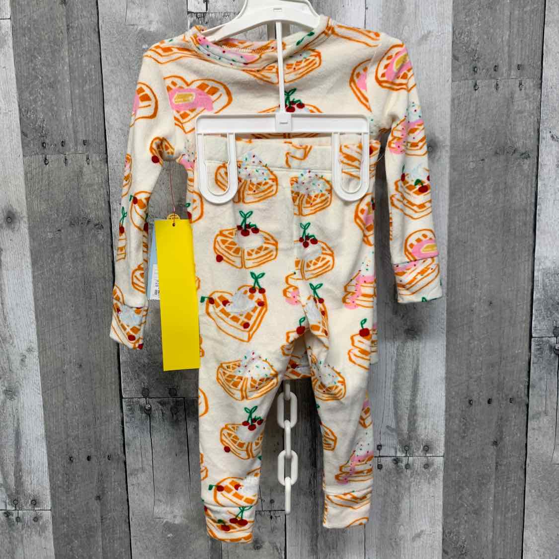 Size 18 Months White/Orange Cat & Jack 2pc PJs