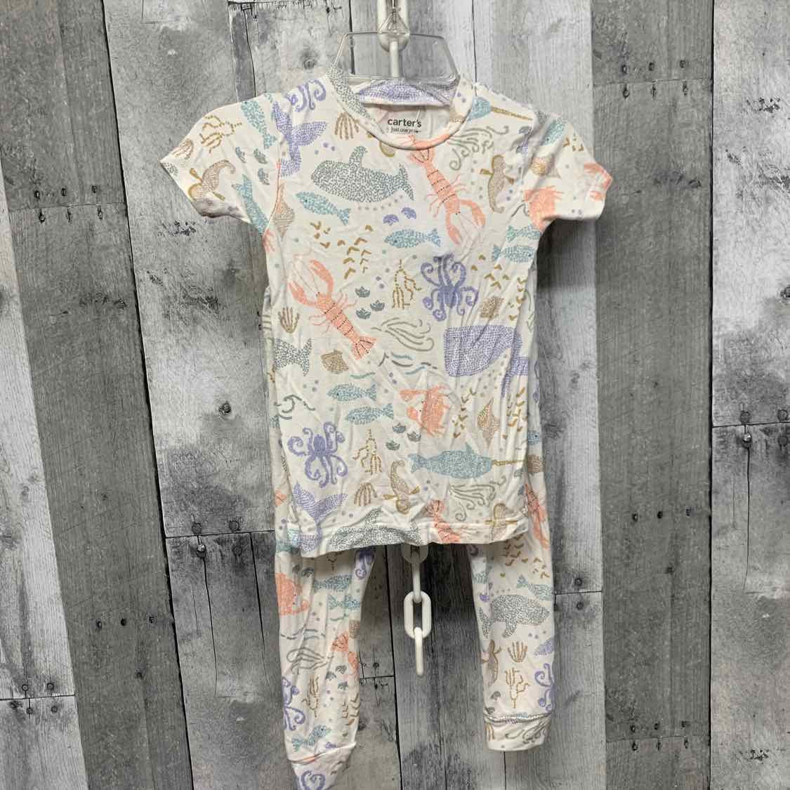 Size 18 Months White/Blue Just One You 2pc PJs