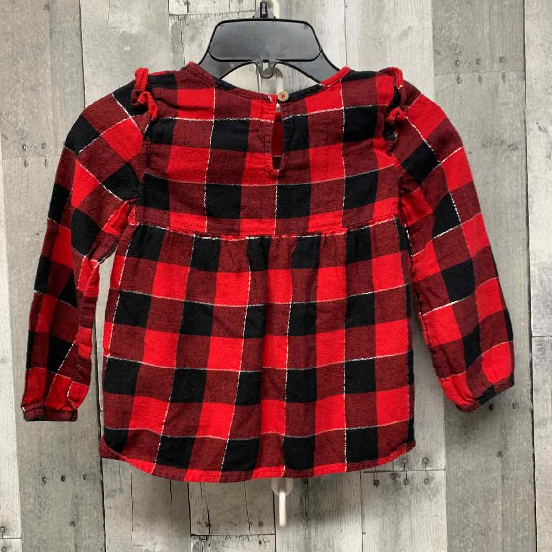 Size 4T Red Plaid Jumping Beans Long Sleeve Shirt