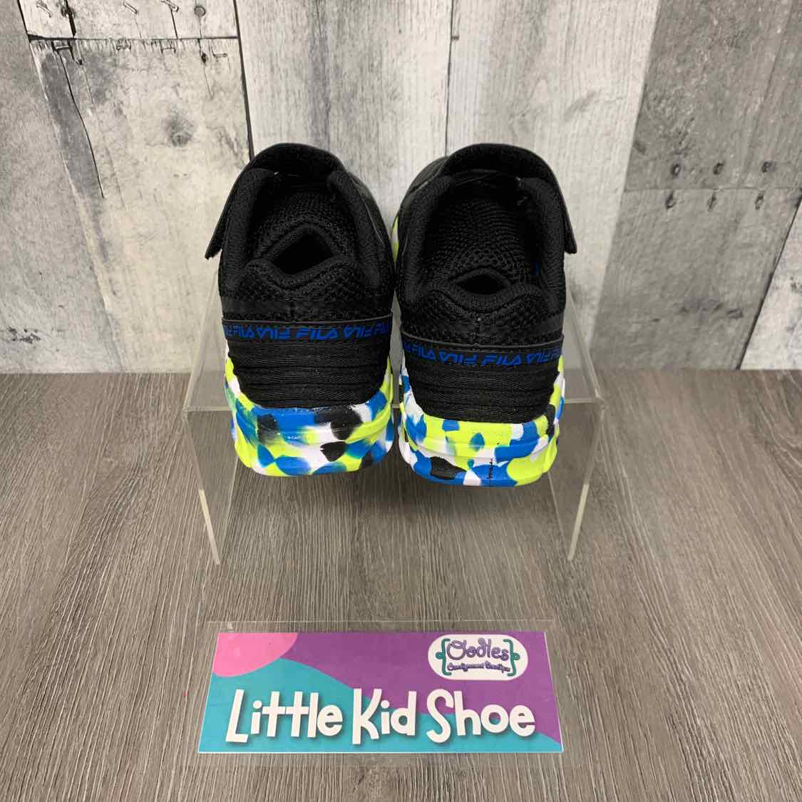 Size 11 Black/Blue Fila Sneakers